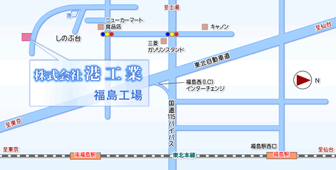 川崎本社工場の地図